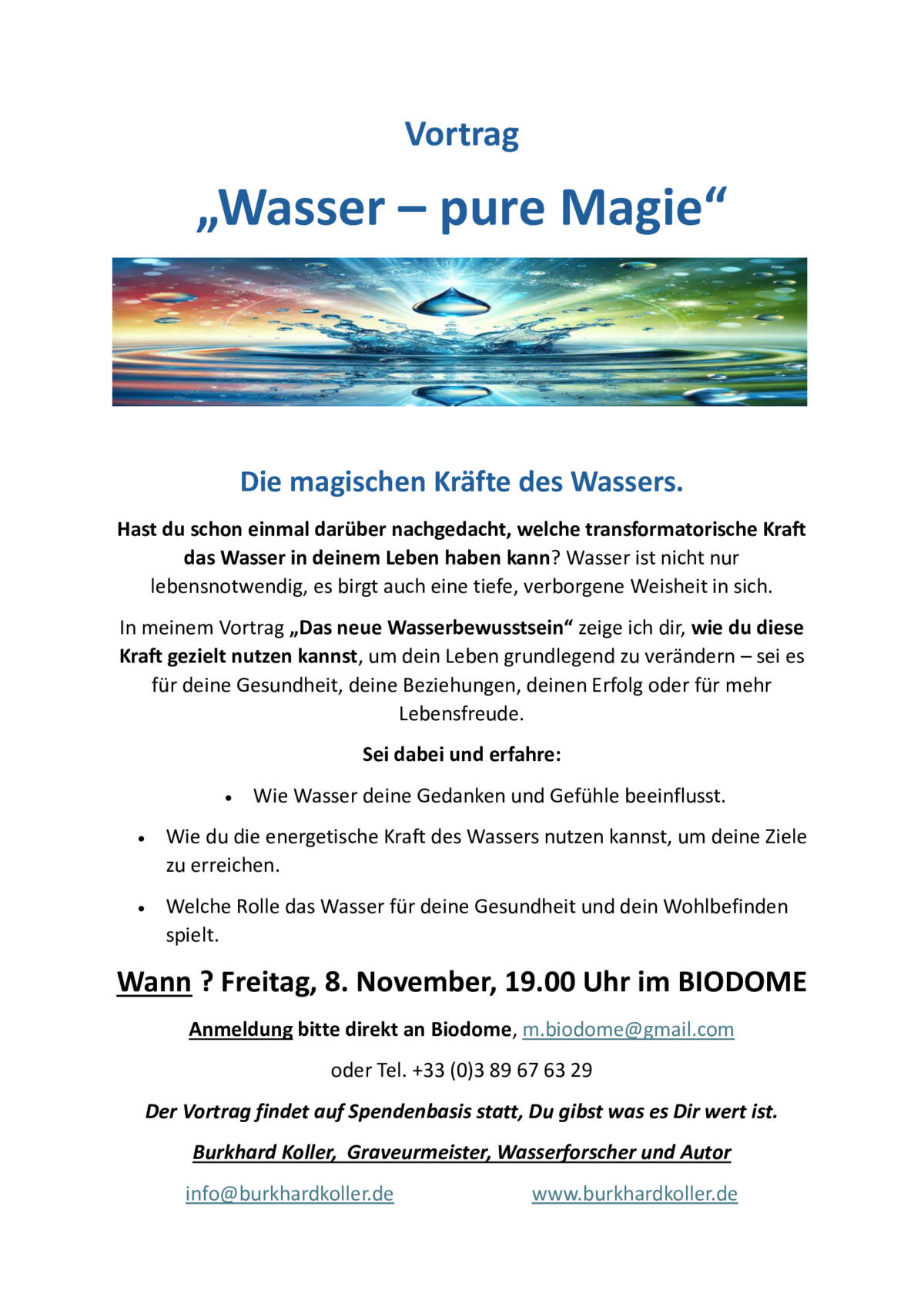 Conférence sur l&#8217;eau, en allemand -vendredi 8 novembre à 19 h Riedisheim 0